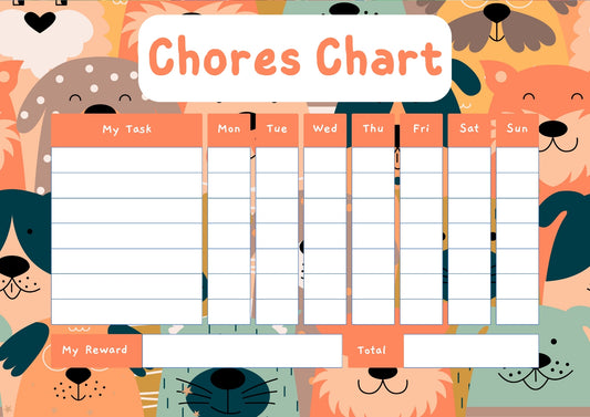 Dogs Chores Chart