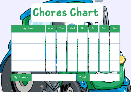 Tractor Chores Chart