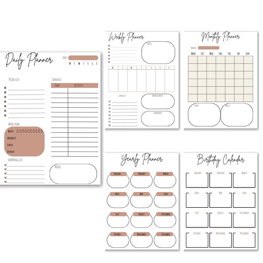 Brown Theme Planner