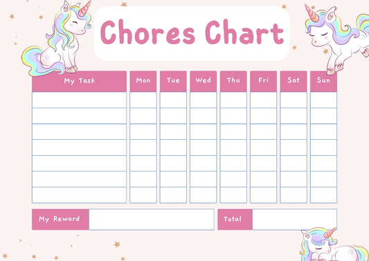 Unicorn Chore Chart