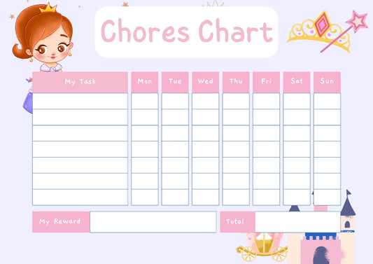 Princess Chore Chart