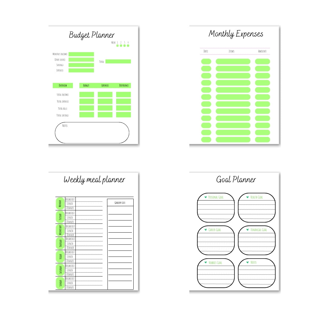 Green Theme Planner