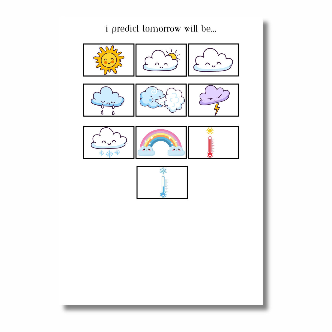 Flower Weather Chart