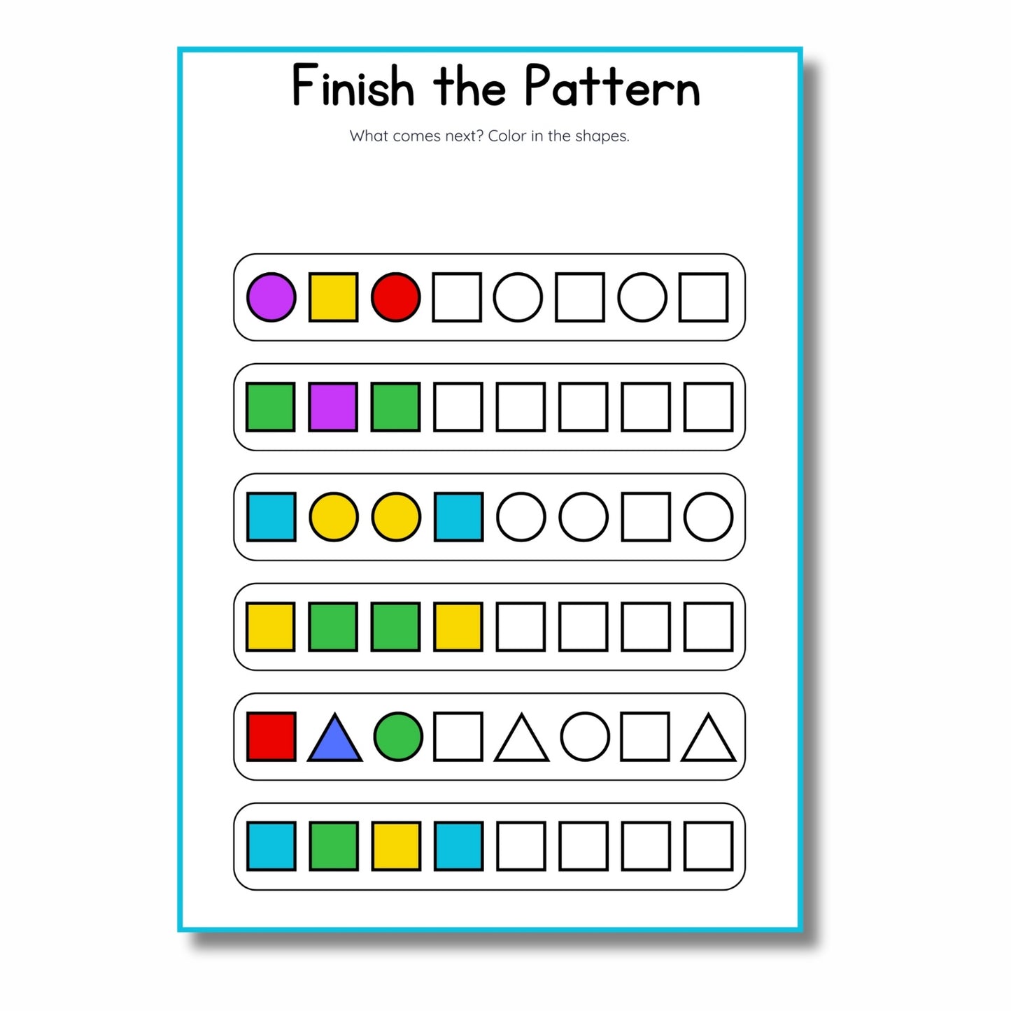 Freebie Shapes Workbook 1