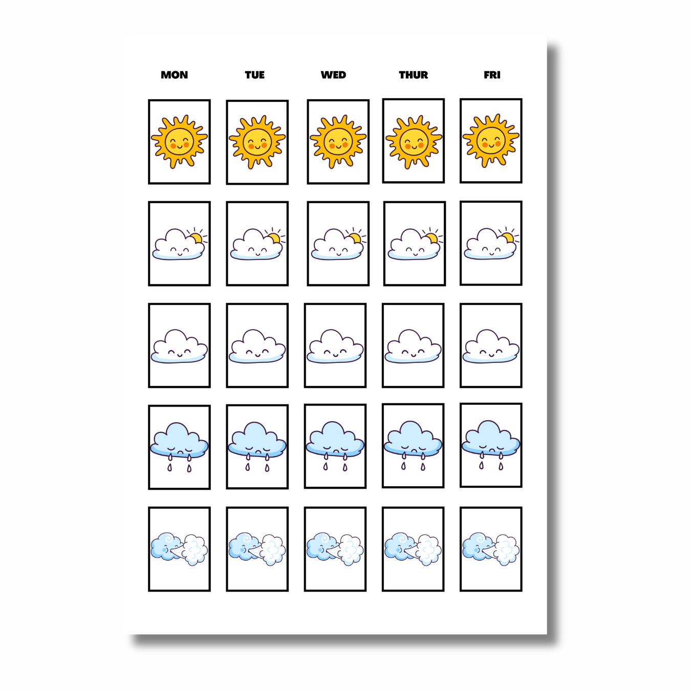 Flower Weather Chart