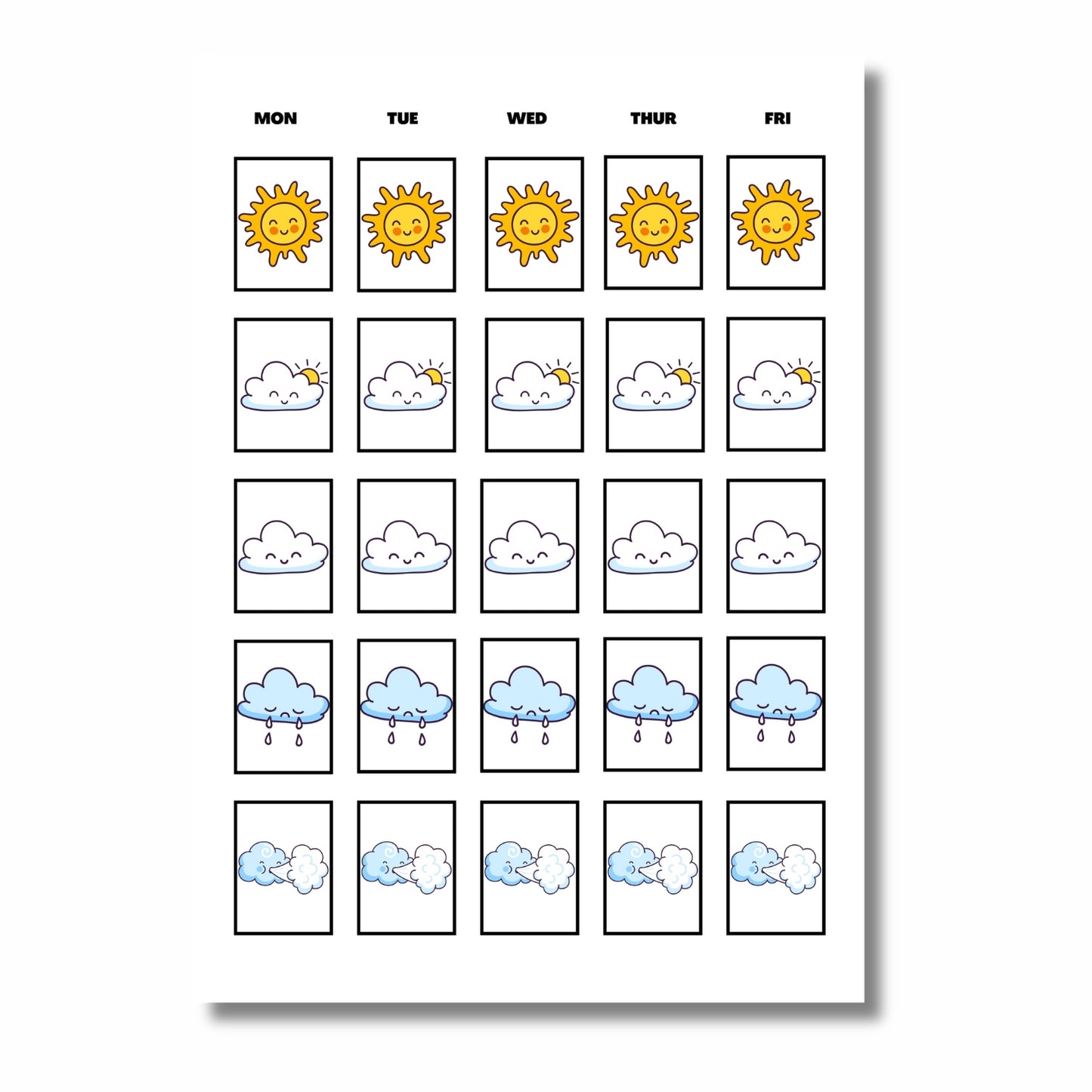 Blue Weather Chart